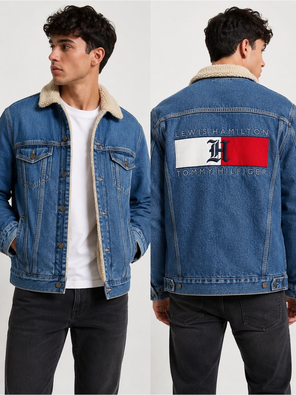 Lewis Hamilton x Tommy Hilfiger Sherpa-Lined Denim Jacket
